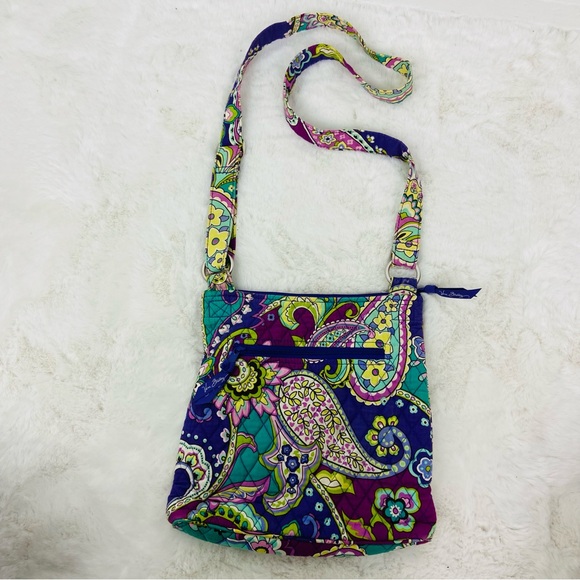 Vera Bradley colorful paisley Hipster Crossbody vibrant Heather pattern - Picture 13 of 16
